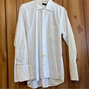 Elegant White Men's Dress Shirt